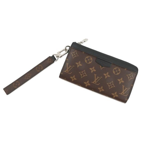 Louis Vuitton Wallet Monogram Macassar Zippy Dragonne Noir Black